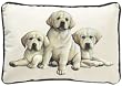 Fiddler's Elbow Yellow Labrador Lab Puppies Leslie Anderson Designer Decorative Dog Pillow