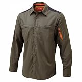 Bear Grylls Mens Trek Long Sleeve Shirt, Dark Khaki, Medium