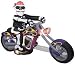 Gemmy 2812630 Airblown Inflatable - Skeleton Biker, 8 Feet Long