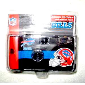Buffalo Bills Plastic Disposable 35mm Camera with 27 Exposures