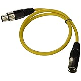 SEISMIC AUDIO - SAXLX-3 - 3' Yellow XLR Male to XLR Female Patch Cable - Balanced - 3 Foot Patch Cord