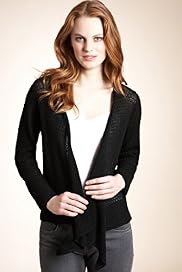 Linen Blend Textured Waterfall Cardigan