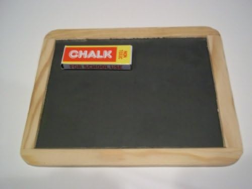 Vintage 9 x 7 Double Sided Chalkboard with Chalk Wood Frame Slate Board