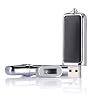 Leather USB 2.0 High Speed Flash Pen Drive Disk Memory Stick with Metal Keyring Supports Windows and Mac OS Choice of 4GB 8GB 16GB 32GB Great Gift (8GB Black)