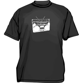 Boom Box 80's Radio Logo Men's tee Shirt in 12 colors Small thru 6XL