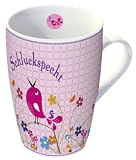 Produkt-Bild: Rosa Tasse in Geschenkbox: Motiv "Schluckspecht"