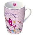Rosa Tasse in Geschenkbox: Motiv "Schluckspecht"