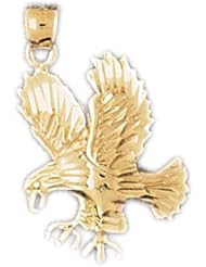 Dazzlers Solid 14k Gold Flying Eagle Charm Pendant Available in three colors from jewelsberry (weights: 2.5 grams only)