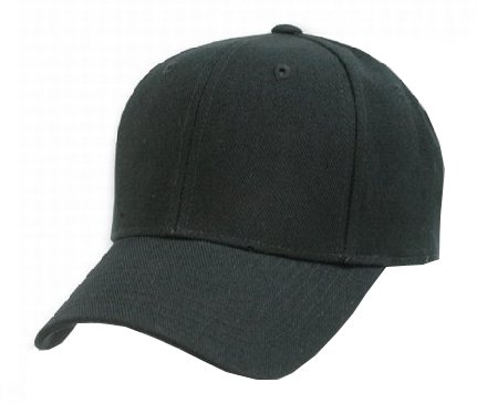 Plain Fitted Hat - Black