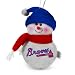 Pack of 6 Atlanta Braves MLB Plush Snowman Christmas Ornaments
