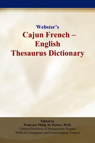City Travel Guides Discounted  Livres : Websters Cajun French - English Thesaurus Dictionary