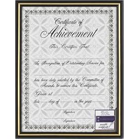 Black metallic-look document frame 8x10 w/gold accent Our price is for 2 pcs - 8x10
