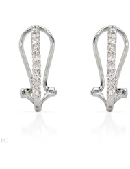 14K White Gold 0.35 CTW Color H-I SI3 Diamond Ladies Earrings. Length 16 mm. Total Item weight 1.7 g.