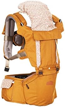 Jonebel 4 Ergonomic Carry Positions Baby Carrier,100% Cotton Hip Seat Toddlers Sling Carrier-Breathable Fabric Mesh Cooling Vent for All Seasons, yellow