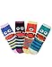 OSABASA Womens Cotton Crew Character Socks With Various Printing - 3 to 5 Pairs