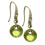 Princess Cut Olive Green Embellished Hook Drop Earrings