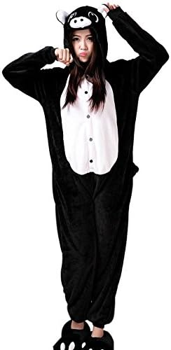 iNewbetter Sleepsuit Costume Cosplay Homewear Kigurumi Onesie Pajamas Black XL