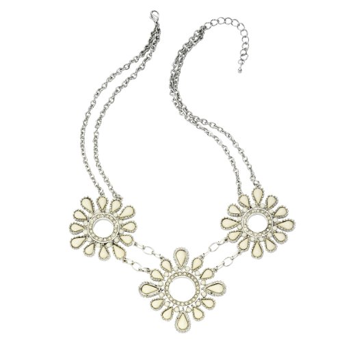 ZEEme Fashion Unisex-Collier Acryl beige in Edelstahl L&auml;nge 43+5cm 374050011-2 Preisvergleich