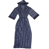 Review   / State O Maine Big & Tall Hooded Maxi Stripe Robe - NAVY
