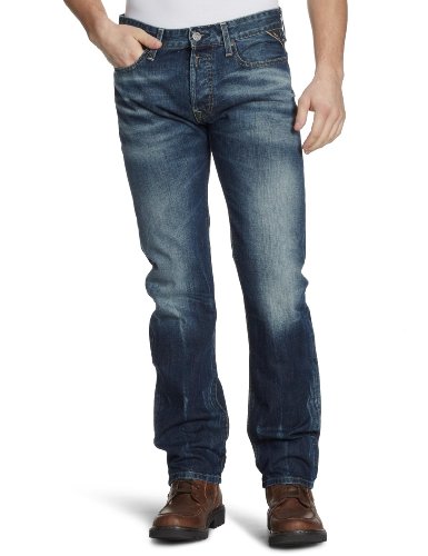 Replay Herren Jeans Niedriger Bund JENNON M909N .000.118 850, Gr. 33/34 , Blau (blue 007) Preisvergleich