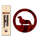 Longhaired Dachshund Wind Chimes X-SMALL Copper Vein