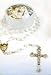 Madonna of the Lillies Rosary with 18" Chain, Wooden Beads, and Matching Case - Gift Boxed, IMPORTED FROM ITALY