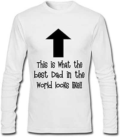 Cotton Long Sleeves Tshirts Tee For Man With This is What the Best Dad in the World Looks Like Design
