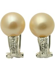 18K Pink Pearl Stud Earrings - 1398