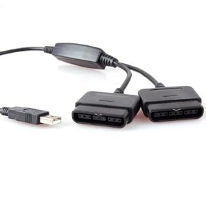 Neewer Dual 2 PS2 Controller to PS3 PC Computer Laptop USB Adapter