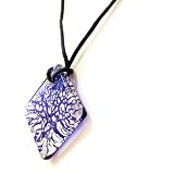 Review The Tribeca Gift Company  / Glass Square Pendant Crackled Effect Blue