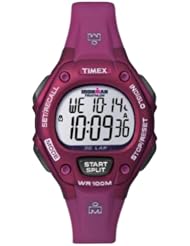 Timex Womens T5K652 Ironman Traditional 30-Lap Mid-Size Raspberry Resin Strap Watch