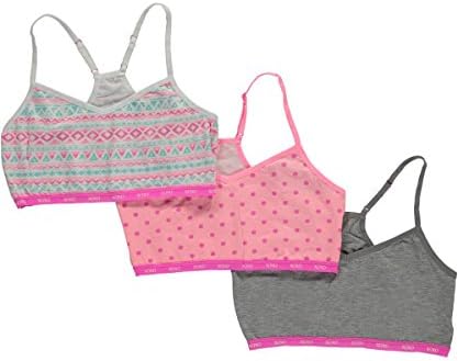 XOXO Girl "Lakota" 3-Pack Sports Bras - white/gray, 32