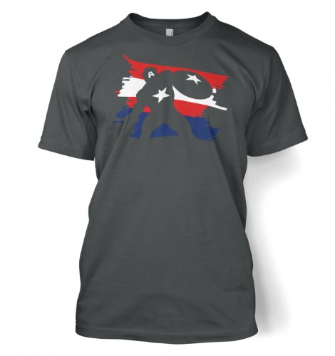 Something Geeky PP – The Captain T-shirt Inspired By Captain America & The Avengers  Charcoal