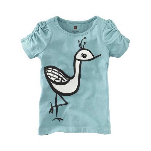 Tea Collection Baby-girls Infant Laululintu Tee, Harbor Blue, 18-24 Months