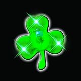 Jade Shamrock Flashing Blinking Light Up Body Lights Pins (5-Pack)