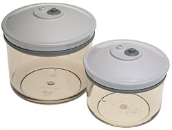 FoodSaver T02-0051-01 3/4-Quart and 1-1/2-Quart Round Canister Set, 2-Pack