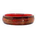 Karat Platinum Red Murano Bangle with Pure Gold