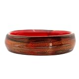 Karat Platinum Red Murano Bangle Bracelet with Pure Gold