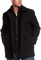 London Fog Men's 34" Wool Bibby Car Coat