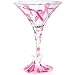 Lolita Martini Glass, Pink Ribbon
