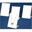 4 White Velvet Necklace Earring Pendant Jewelry Showcase Display Stands 2"