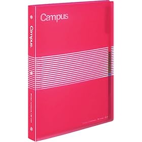 【クリックで詳細表示】コクヨS＆T キャンパス スライドバインダー (ミドルタイプ) PP表紙 B5 縦 26穴 ピンク 100枚 ル-P334P