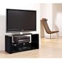 Techlink Bench - Designer Stand For LCD & Plasma TV Up To 50" or 60kg - Black Gloss Finish with Smoked Glass