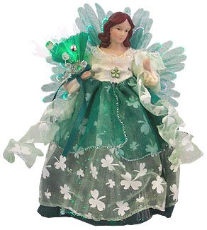 Irish Angel Fiber Optic Tree Topper