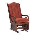 Sleigh-Back Glider and Ottoman - Mahogany