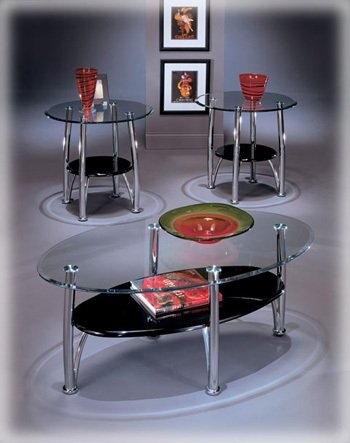 3 Piece Glass Living Table Set