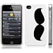 iPhone 4S / iPhone 4 Image TPU Gel Skin / Case / Cover - Moustache