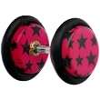 0 Gauge Pink Black Stars Cheater Plug