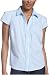 IZOD Women's Seersucker Ruffle Button Down Shirt