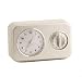 Retro Style Analog Kitchen Clock with 60 Minute Rotary Timer
